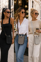 Load image into Gallery viewer, PA Handbag-Vegan Leather Canvas Strap Bag
