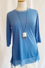 Load image into Gallery viewer, Slub Knit Mesh Trim Tunic

