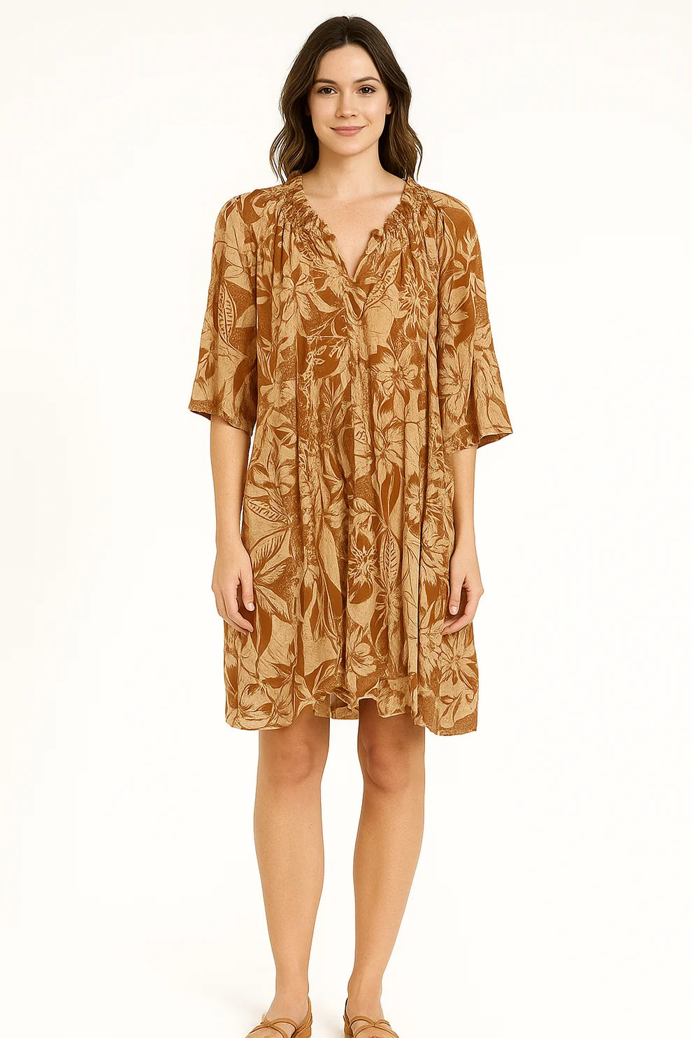 diane von furstenberg metallic gold silk layla dress UM Dress-Orange Floral Print vegan leather