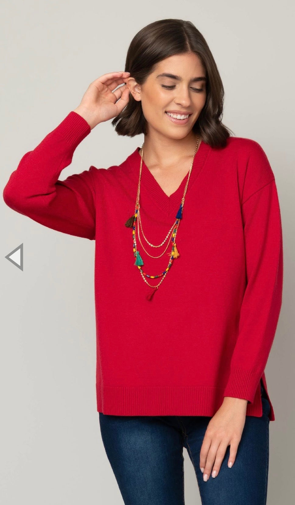 Heart of Pine V-Neck Sweater