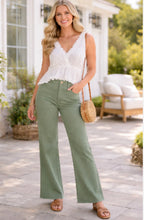 Load image into Gallery viewer, PA-Wide Leg Frayed Flare Jeans
