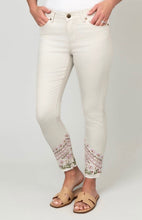 Load image into Gallery viewer, Cropped Straight Leg Embroidered Jeans
