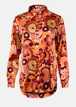 Load image into Gallery viewer, Floral Satin Button Front Blouse
